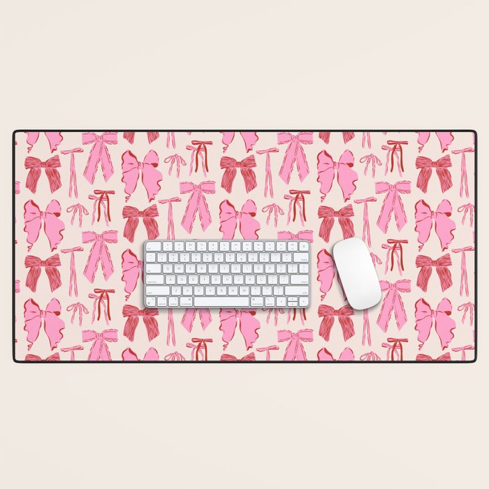Bows in red and pink Desk Mat Gallery Image 1