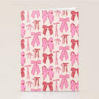 Bows in red and pink Stationery Card Gallery Image 2