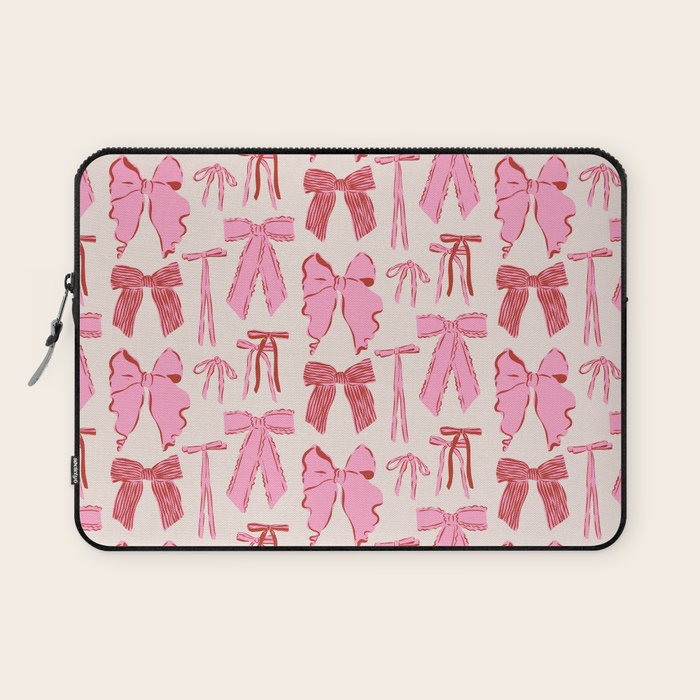 Bows in red and pink Laptop Sleeve Gallery Image 1