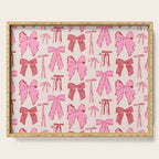 Bows in red and pink Serving Tray Gallery Image 1