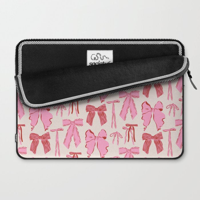 Bows in red and pink Laptop Sleeve Gallery Image 2