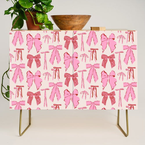 Bows In Red And Pink Credenza