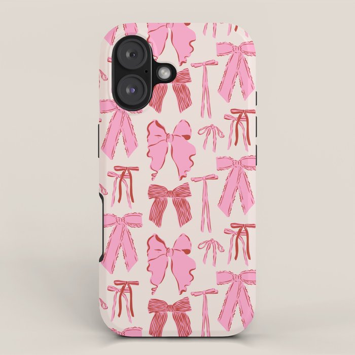 Bows in red and pink iPhone Case Gallery Image 1