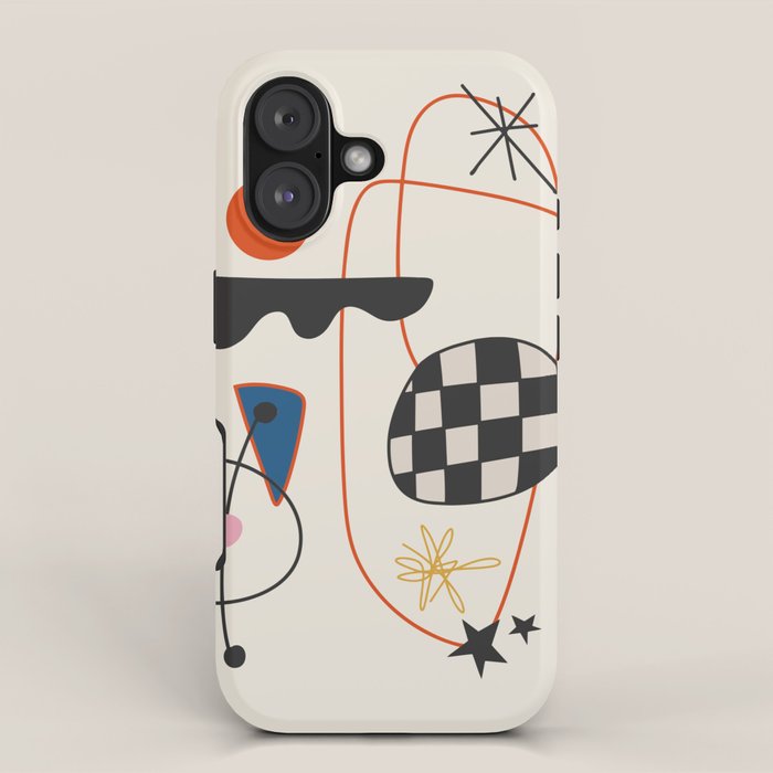 Abstract Eclectic Colorful Joan Mirò Inspired 2 iPhone Case Gallery Image 1