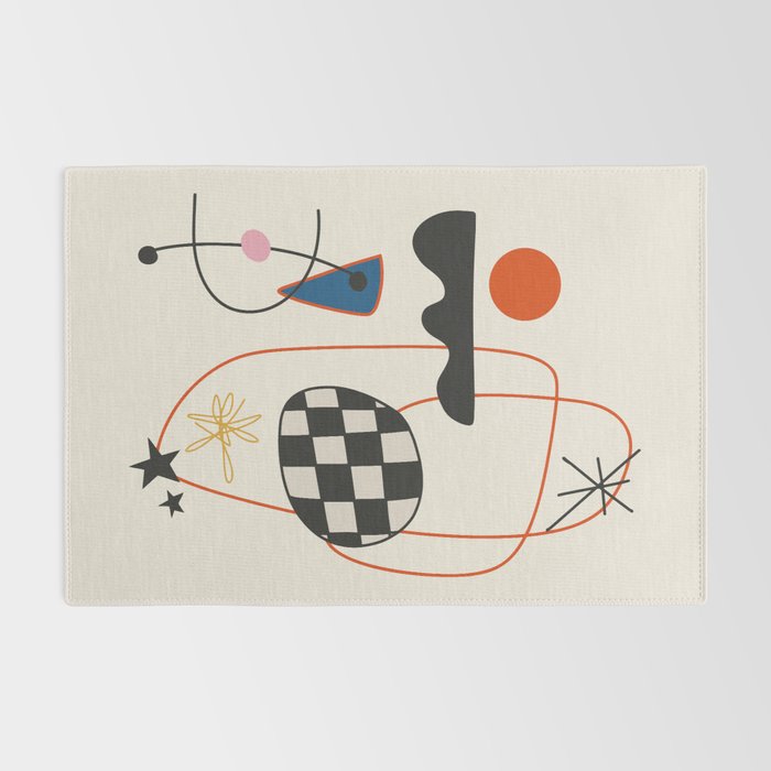 Abstract Eclectic Colorful Joan Mirò Inspired 2 Rug Gallery Image 2