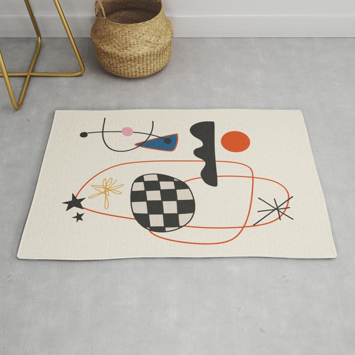 Abstract Eclectic Colorful Joan Mirò Inspired 2 Rug Gallery Image 1