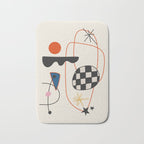 Abstract Eclectic Colorful Joan Mirò Inspired 2 Bath Mat Gallery Image 1