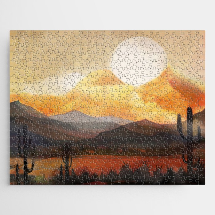 Desert in the Golden Sun Glow Jigsaw Puzzle Gallery Image 1
