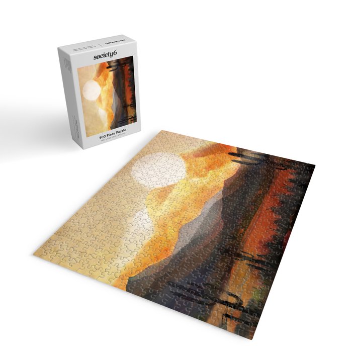 Desert in the Golden Sun Glow Jigsaw Puzzle Gallery Image 2