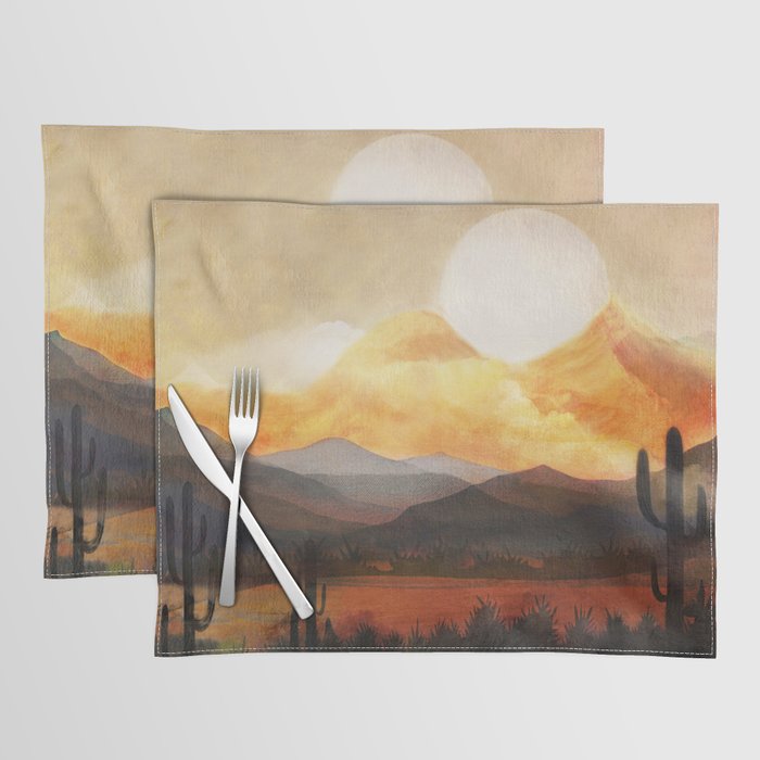 Desert in the Golden Sun Glow Placemat Gallery Image 1