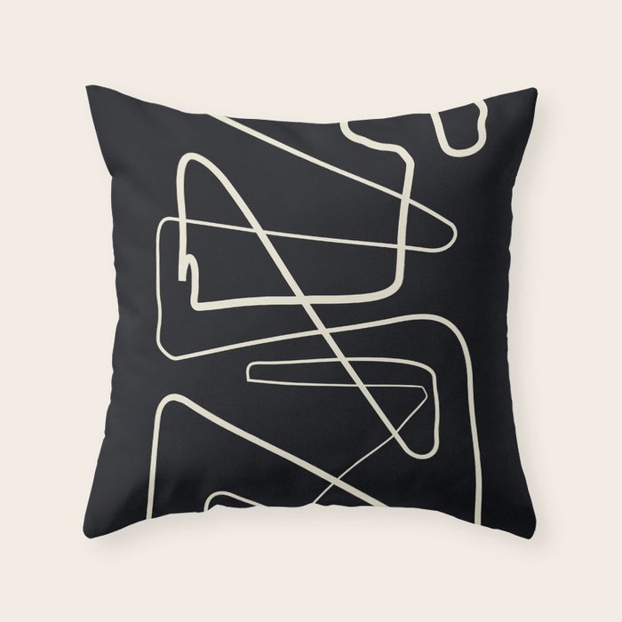 Movements Black Throw Pillow Gallery Image 6