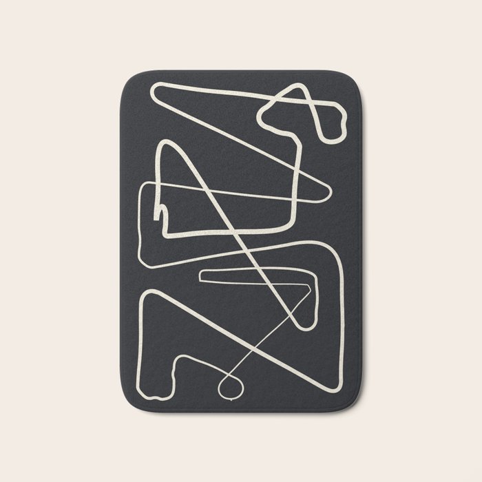 Movements Black Bath Mat Gallery Image 1