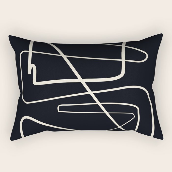 Movements Black Rectangular Pillow Gallery Image 1