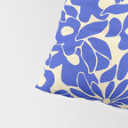 Abstract vintage blue flower art pattern Pillow Sham Gallery Image 4