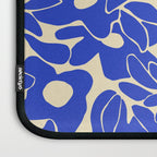 Abstract vintage blue flower art pattern Laptop Sleeve Gallery Image 3