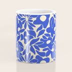 Abstract vintage blue flower art pattern Coffee Mug Gallery Image 4