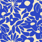 Abstract vintage blue flower art pattern Coffee Mug Gallery Image 2
