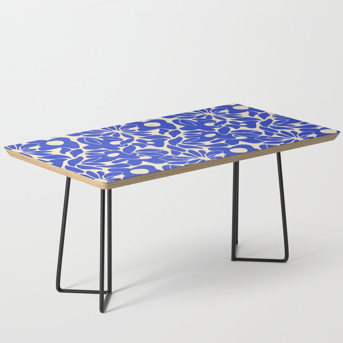 Abstract vintage blue flower art pattern Coffee Table Gallery Image 1