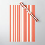 Classic Stripes XLVII - Brick Red Wrapping Paper Gallery Image 1