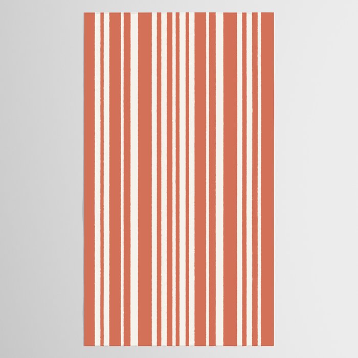 Classic Stripes XLVII - Brick Red Tablecloth Gallery Image 2