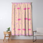 Big Daisy - Groovy Flower Pink Window Curtain Gallery Image 5