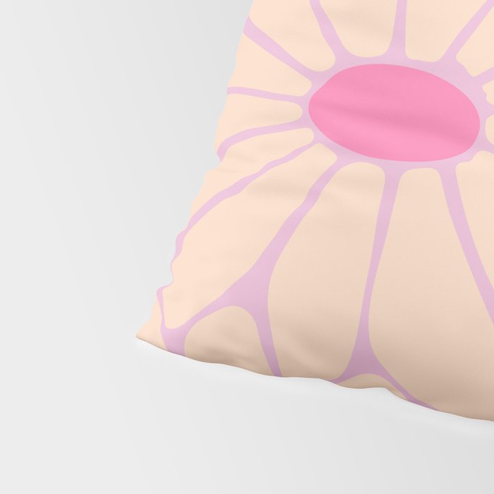 Big Daisy - Groovy Flower Pink Pillow Sham Gallery Image 4