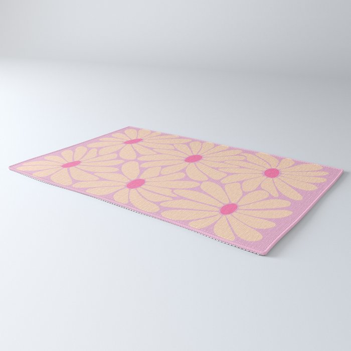 Big Daisy - Groovy Flower Pink Rug Gallery Image 3