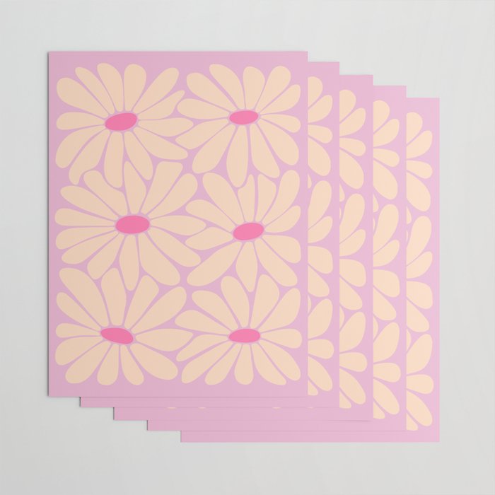 Big Daisy - Groovy Flower Pink Wrapping Paper Gallery Image 3