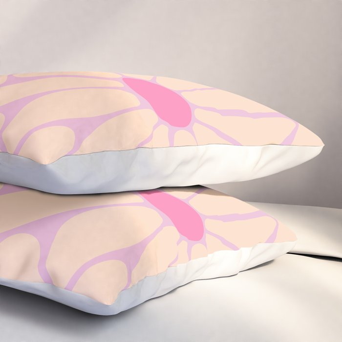 Big Daisy - Groovy Flower Pink Pillow Sham Gallery Image 3