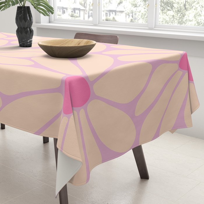 Big Daisy - Groovy Flower Pink Tablecloth Gallery Image 3