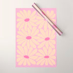 Big Daisy - Groovy Flower Pink Wrapping Paper Gallery Image 1