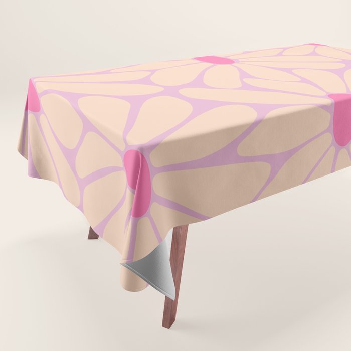 Big Daisy - Groovy Flower Pink Tablecloth Gallery Image 1