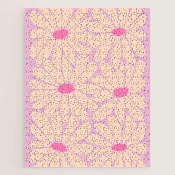 Big Daisy - Groovy Flower Pink Jigsaw Puzzle Gallery Image 1