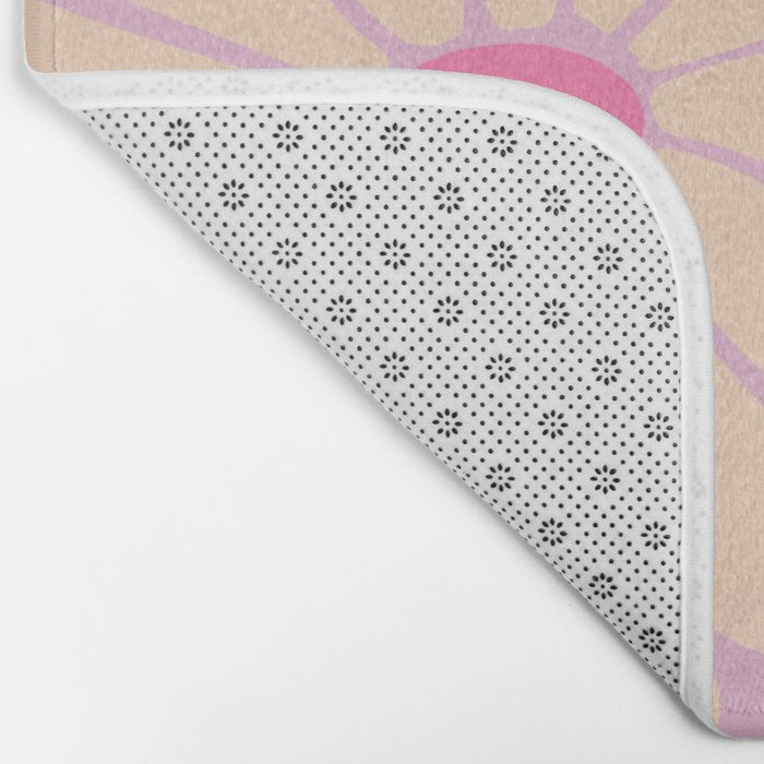 Big Daisy - Groovy Flower Pink Bath Mat Gallery Image 2