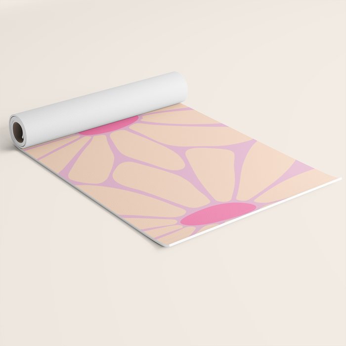 Big Daisy - Groovy Flower Pink Yoga Mat Gallery Image 2
