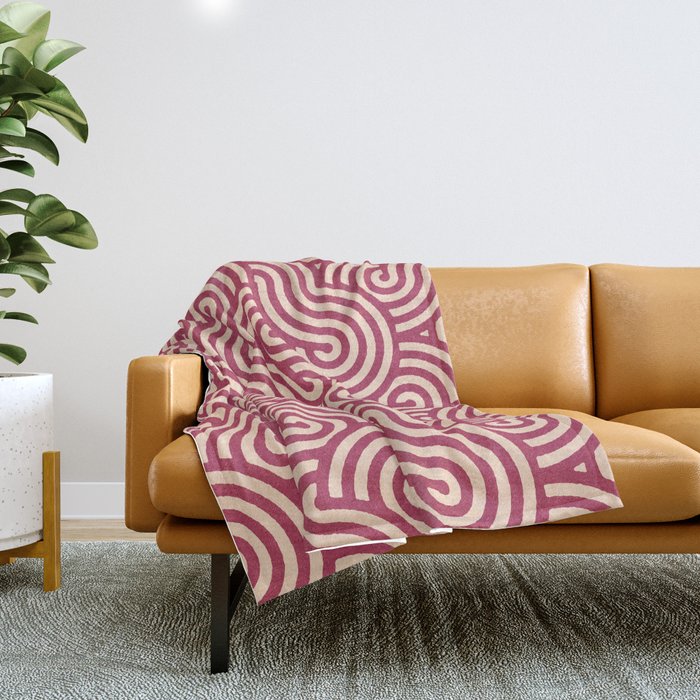 SWIRL - Onion and Almond Throw Blanket Gallery Image 1