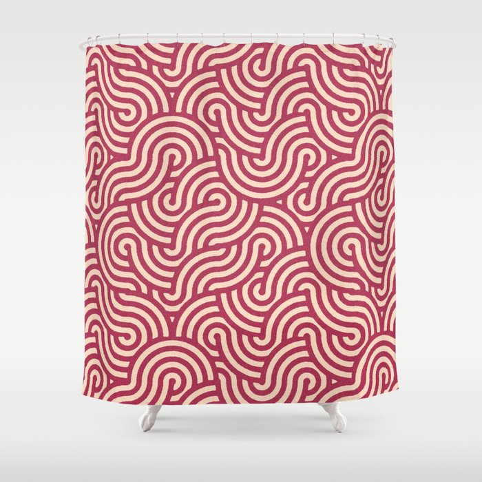 SWIRL - Onion and Almond Shower Curtain Gallery Image 1