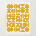 Mid Century Modern Bauhaus Pattern Yellow Poster Gallery Image 4