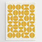 Mid Century Modern Bauhaus Pattern Yellow Jigsaw Puzzle Gallery Image 1