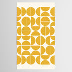 Mid Century Modern Bauhaus Pattern Yellow Tablecloth Gallery Image 2
