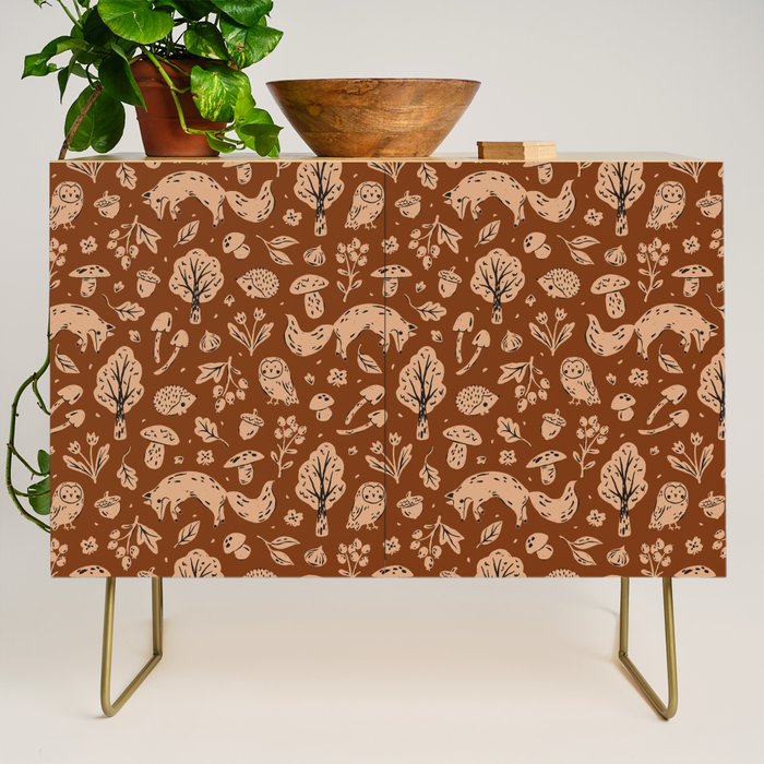 Inky Autumn Woodland Credenza Gallery Image 1