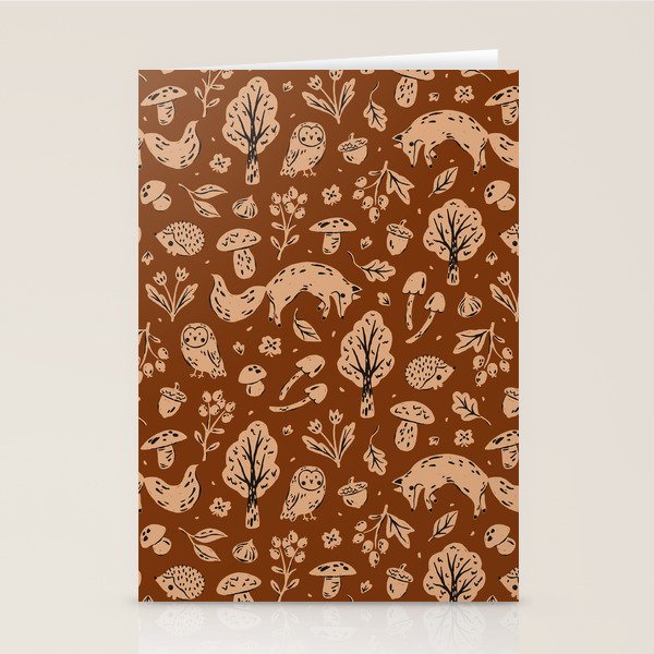Inky Autumn Woodland Stationery Card Gallery Image 1