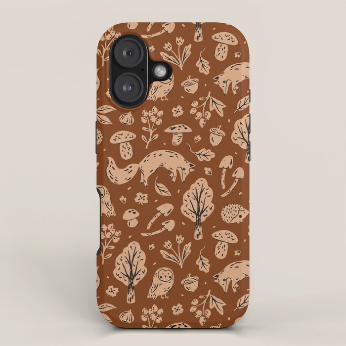 Inky Autumn Woodland iPhone Case Gallery Image 1