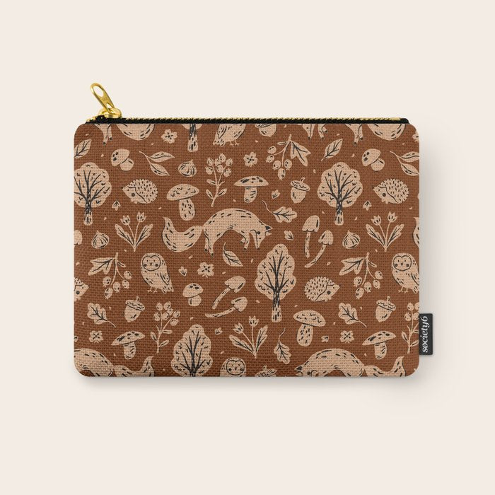 Inky Autumn Woodland Carry All Pouch Gallery Image 1