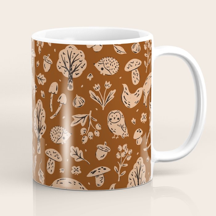 Inky Autumn Woodland Coffee Mug Gallery Image 1