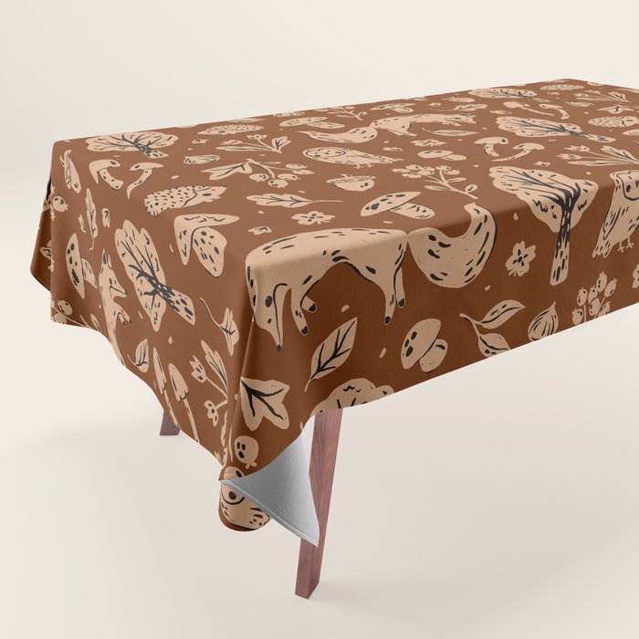 Inky Autumn Woodland Tablecloth Gallery Image 1