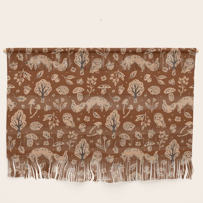 Inky Autumn Woodland Wall Hanging Gallery Image 1