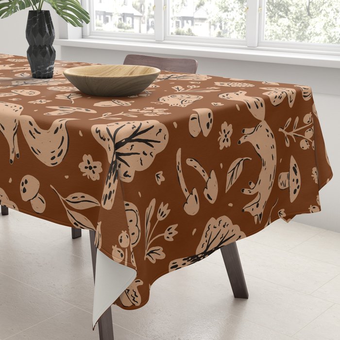 Inky Autumn Woodland Tablecloth Gallery Image 3