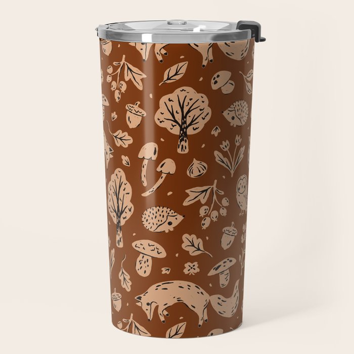 Inky Autumn Woodland Travel Mug Gallery Image 2
