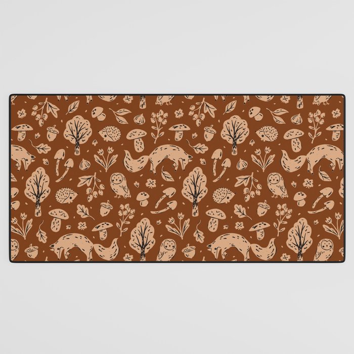 Inky Autumn Woodland Desk Mat Gallery Image 3